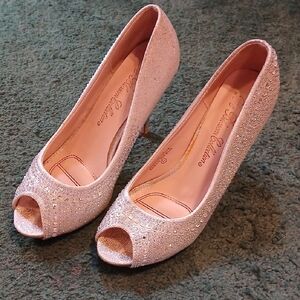 De Blossom Collection Pink Glitter Heels